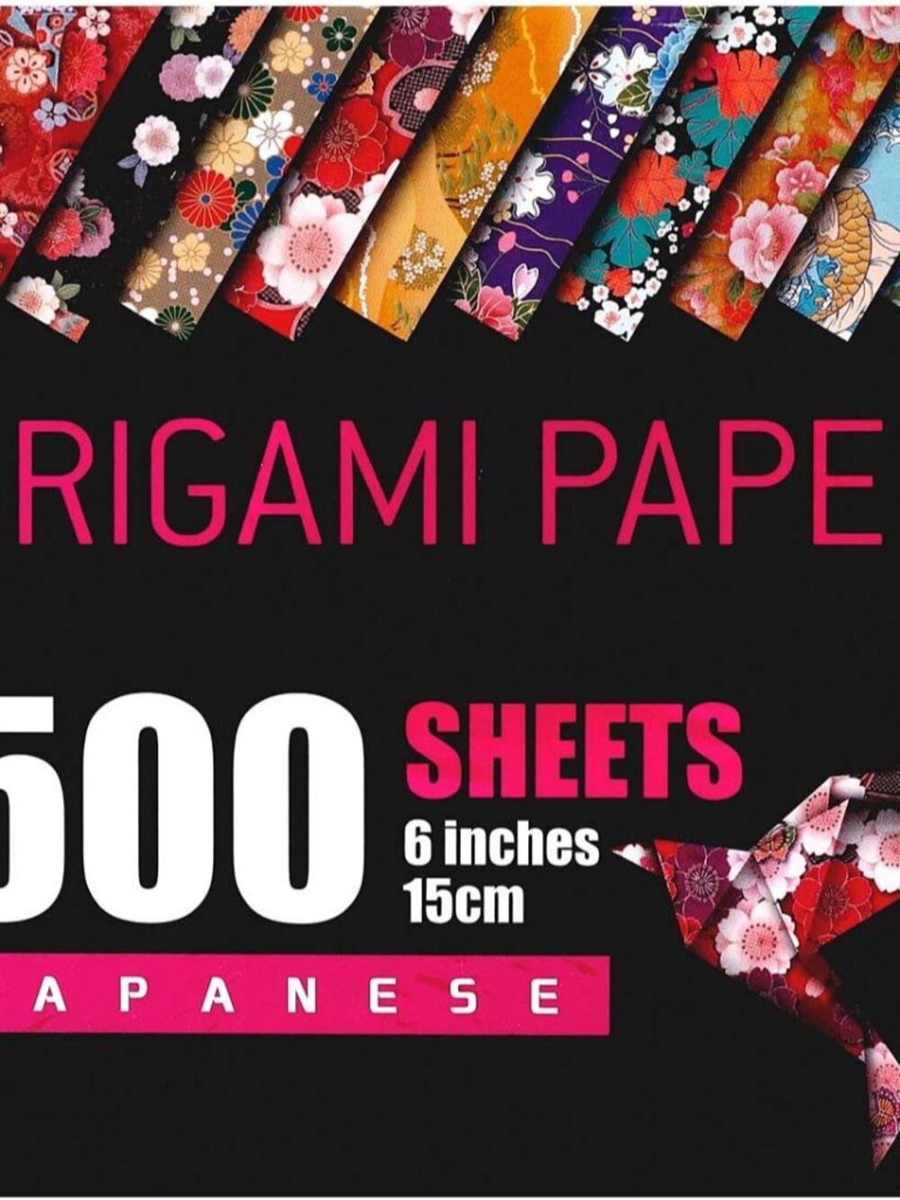 Japanese Washi Origami Paper 500 Sheets, 10 Vivid Colors, Colors Make Colorful a